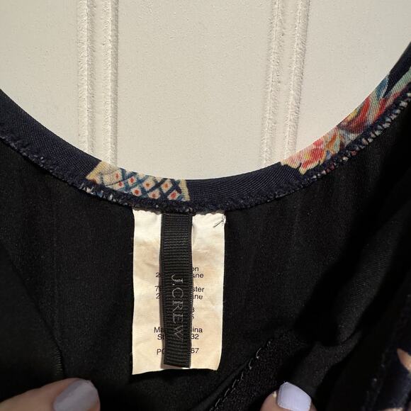 J Crew Raffi Painted Pineapple One Piece Swimsuit Drawstring Sides Size 12 - Picture 5 of 7